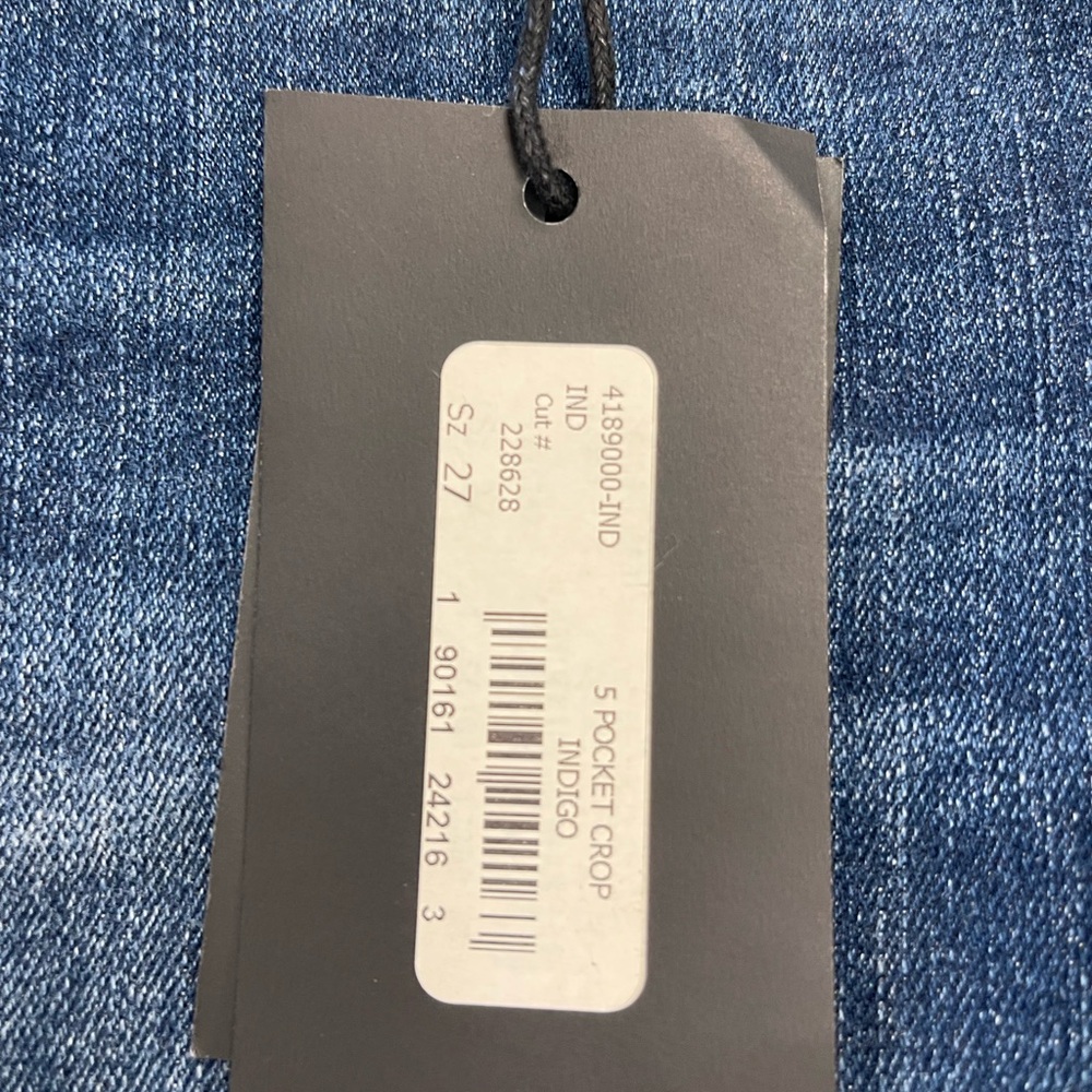 PAIGE Dark Blue Distressed Skinny Jeans - Picture 4 of 5